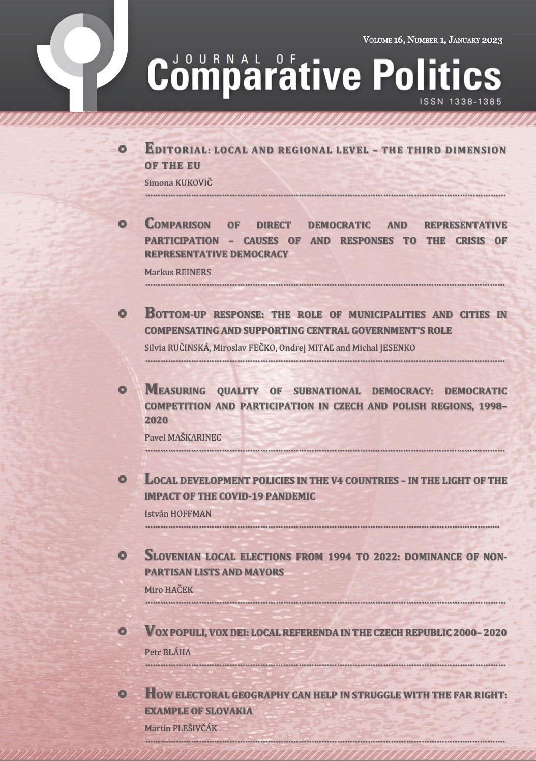 journal of comparative politics